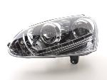 Paire de feux phares Daylight DRL Led VW Golf 5 de 03-08 Chrome