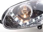 Paire de feux phares Daylight DRL Led VW Golf 5 de 03-08 Chrome