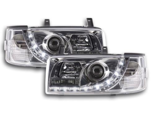 Paire de feux phares Daylight Led VW Bus T4 90-03 chrome