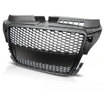Grille de calandre pour Audi A3 8P de 04/2008 a 07/2012 look Sport Noir mat