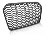 Grille Calandre en ABS Audi A6 C7 de 2014 a 2018 Look Sport Noir Matt + PDC
