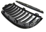 Paire grilles calandre BMW serie 3 E90 / E91 05-08 noir mat