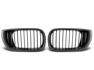 Paire grilles calandre BMW serie 3 E46 de 09/2001 a 03/2005 Noir Berline/Break