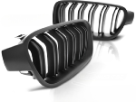 Grilles de calandre BMW serie 3 F30/F31 de 10/2011 a 2018 Noir mat Double barre