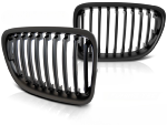Paire de grilles de calandre BMW X1 E84 de 10/2009 a 08/2012 Noir mat