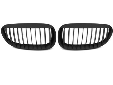 Paire grilles calandre BMW serie 6 E63/E64 02-10 noir mat