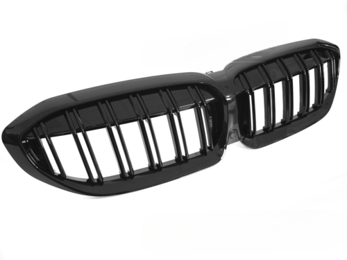 Grille de Calandre ABS BMW Serie 3 G20/G21 19-22 Noir Brillant Double Barres