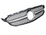 Grille calandre Mercedes classe C W205 18-21 Noir Silver