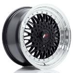 Jante JR Wheels JR9 16x8 ET25 4x100/108 Glossy Black w/Machined Lip
