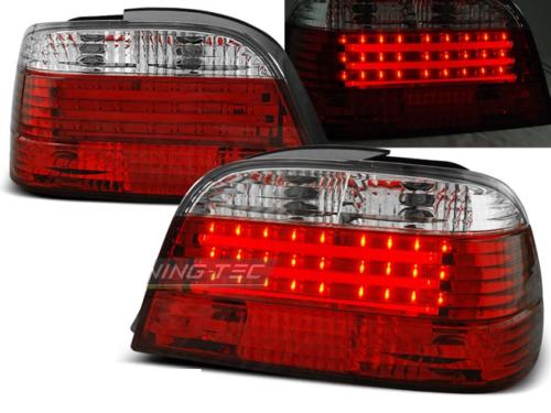 Paire de feux arriere BMW serie 7 E38 94-01 LED rouge chrome