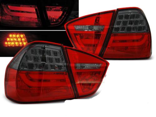 Paire de feux arriere BMW serie 3 E90 Berline 05-08 LED BAR rouge fume