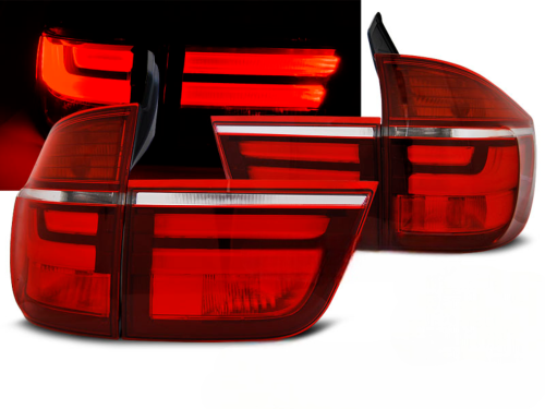 Paire de feux arriere BMW X5 E70 de 2007 a 2010 LED BAR rouge blanc