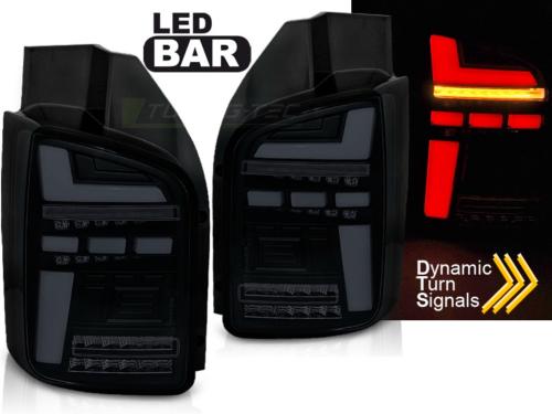 Paire de feux VW T5 03-09 FULL LED BAR DYN noir Fume