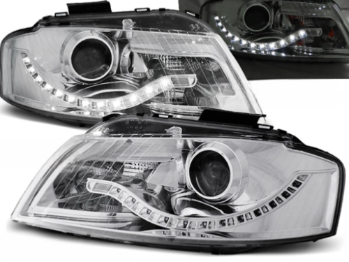 Paire de feux phares Audi A3 8P de 2003 a 2008 Daylight led chrome