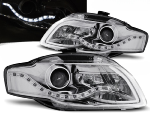 Paire de feux phares Audi A4 B7 de 2004 a 2008 Daylight DRL led chrome