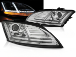 Paire feux phares Audi TT 8J de 2010 a 2014 Daylight led DRL chrome Xenon AFS