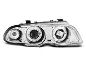 Paire de phares BMW serie 3 E46 Berline de 1998 a 2001 angel eyes chrome