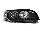 Paire de phares BMW serie 3 E46 Coupe de 1999 a 2003 angel eyes CCFL noir