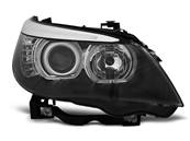 Paire de feux phares BMW serie 5 E60 / E61 de 2003 a 2007 angel eyes led noir