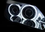 Paire de feux phares BMW serie 5 E60 / E61 de 2003 a 2007 angel eyes CCFL chrome led