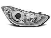 Paire de feux phares Hyundai Elantra 10-15 Angel Eyes LED chrome