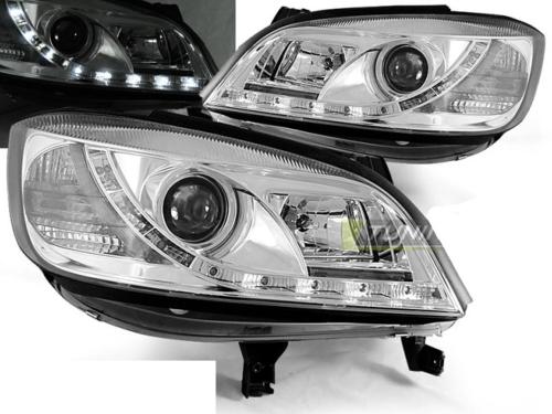 Paire de feux phares Opel Zafira 99-05 Daylight led chrome