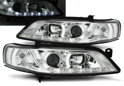 Paire de feux phares Opel Vectra B 99-02 Daylight led chrome