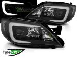 Paire Feux Phares Subaru Impreza GH 2007 a 2012 LED LTI noir