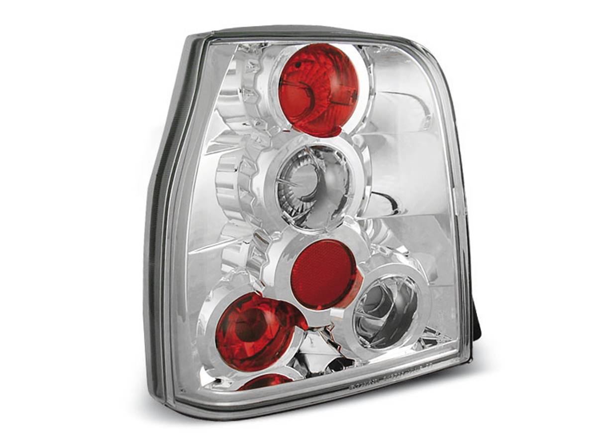 Paire de feux arrières LED clair/chrome/rouge pour Volkswagen VW