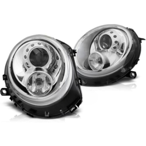 Paire de feux phares Mini cooper 06-14 design chrome