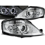 Paire de feux phares Citroen C3 02-09 angel eyes chrome