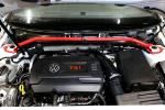 Barre anti rapprochement avant Seat Leon 5F de 2012 a 2019 - Acier rouge