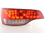 Paire de feux arrière Audi Q7 06-09 Led Rouge Chrome