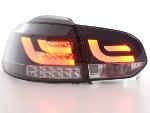 Paire feux arrire VW Golf 6 1K 2008 a 2012 Noir Led Cligno Led