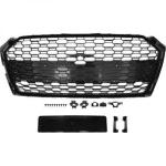 Grille Calandre avant ABS Audi A5 B9 2016 a 2019 Look RS Noir PDC