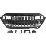 Grille Calandre avant en ABS Audi A7 4K 2018 a 2022 Look RS Noir Brillant PDC