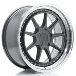 Jante JR Wheels JR47 19x8,5 ET15-35- 5 Trous sur mesure- Hyper Gray w/ Machined Lip