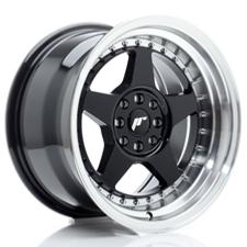 Jante JR Wheels JR6 16x9 ET20 - 4x100/4x108 - Gloss black Machined lip