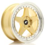 Jante JR Wheels JR6 17x8 ET20-35 - 5 trous sur mesures - Gold Machined lip