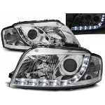 Paire de feux phares Audi A3 8P de 2003 a 2008 Daylight led chrome