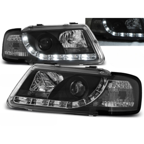 Paire de feux phares Audi A3 8L de 1996 a 2000 Daylight DRL led noir