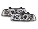 Paire de feux phares Design Angel Eyes BMW Serie 3 coupe E36 92-98 Chrome