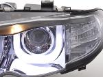 Paire de feux phares Angel Eyes BMW serie 3 E46 Berline 02-05 chrome