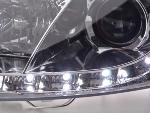 Paire de feux phares Daylight Led Ford Focus 01-04 Chrome