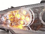 Paire de feux phares Daylight Led Peugeot 206 de 98-05 Chrome