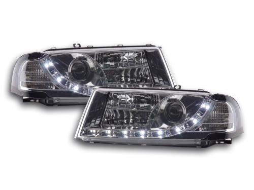 Paire de feux phares Daylight Led Skoda Octavia 1U 01-04 Chrome