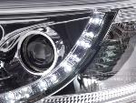 Paire de feux phares Daylight Led VW Bus T5 03-09 chrome