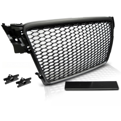 Grille de calandre pour Audi A4 B8 de 2008 a 2011 look Sport noir matt