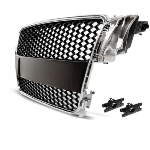 Grille de calandre pour Audi A5 de 2007 a 2011 chrome noir Sport style