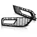 Grilles de pare choc pour Audi A4 B8 11-15 noir look Sport